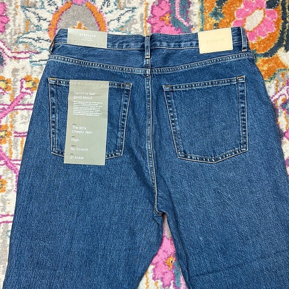 Everlane The 90's Cheeky Jean High Waist No Stretch Medium Blue NWT Size 31 - Picture 8 of 14